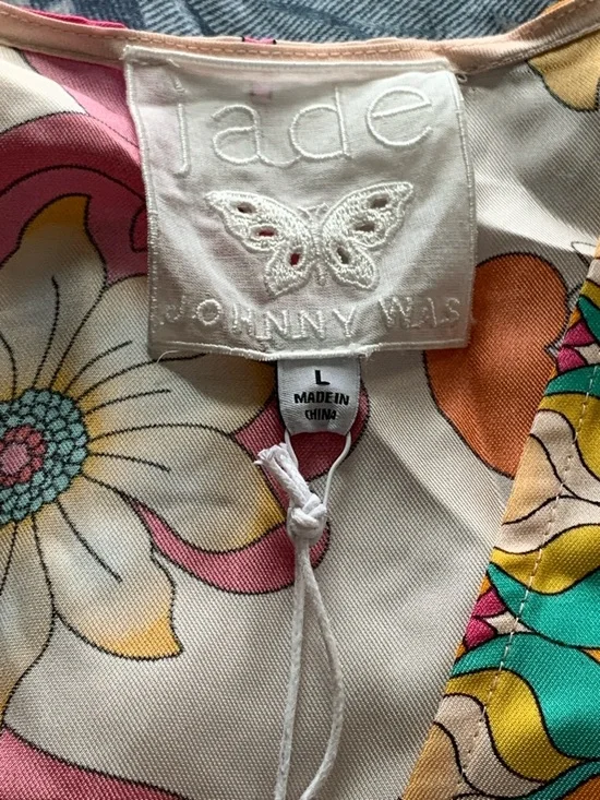 JOHNNY WAS
Silk Blend Barbara Mini 👗 dress
Color multi 
Size Large - Picture 4 of 8